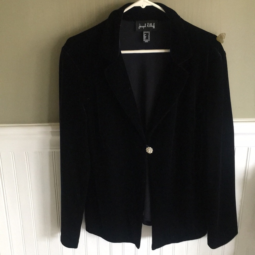 Joseph Ribkoff Blue Velvet blazer